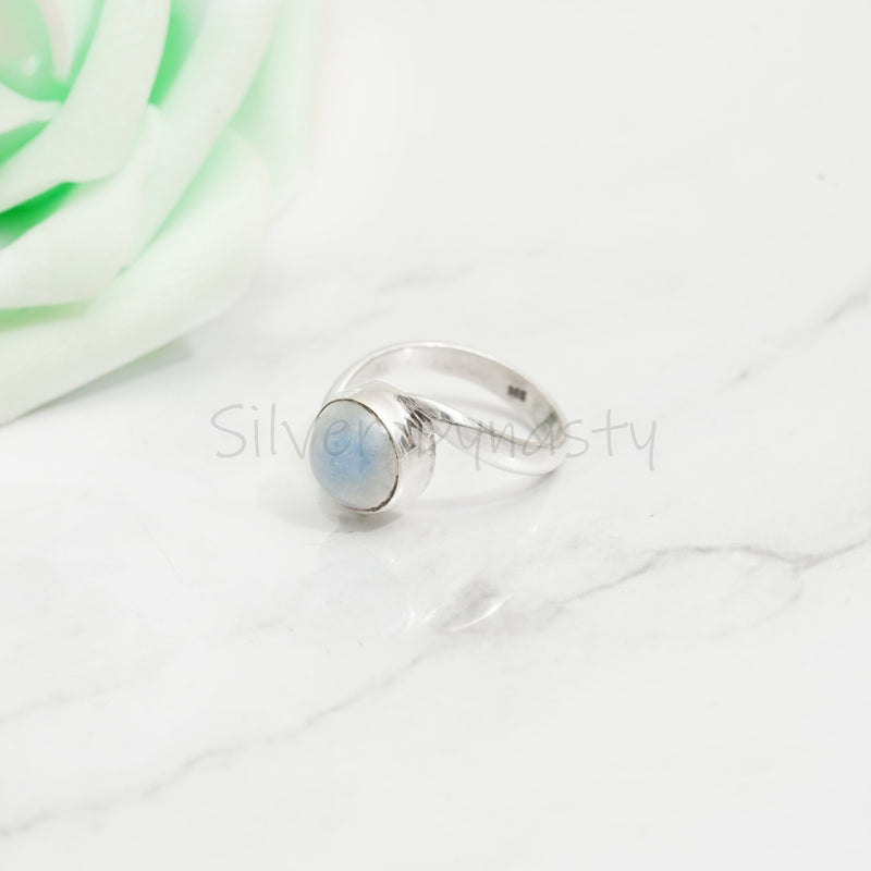 Moonstone 925 Solid Sterling Silver Ring, Moonstone Ring