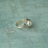 'Boho' Pearl 925 Solid Sterling Silver Ring