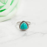 'Fortuna' Turquoise 925 Solid Sterling Silver Ring