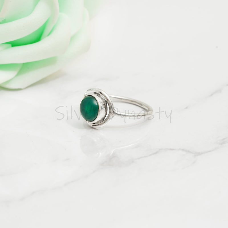 Green Onyx 925 Solid Sterling Silver Ring, Ring For Women