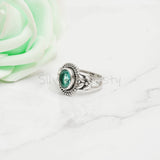 Blue Topaz Ring, 925 Solid Sterling Silver Ring