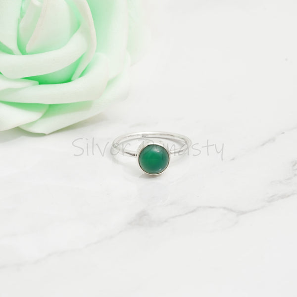 Green Onyx 925 Solid Sterling Silver Ring, Ring For Women