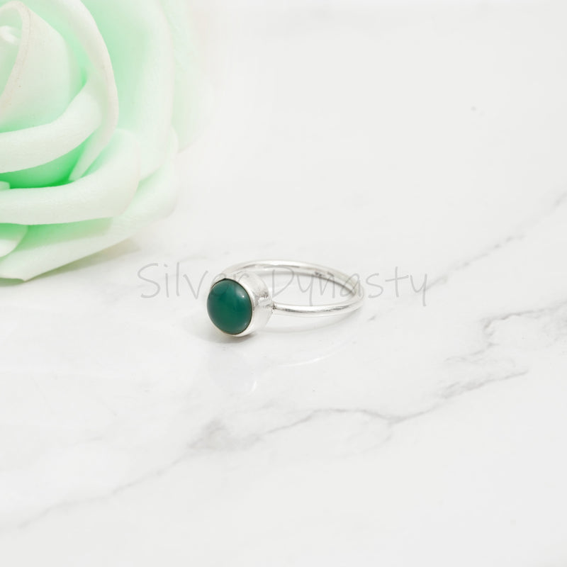 Green Onyx 925 Solid Sterling Silver Ring, Ring For Women