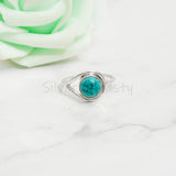 'Fortuna' Turquoise 925 Solid Sterling Silver Ring