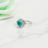 'Fortuna' Turquoise 925 Solid Sterling Silver Ring