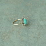 Larimar Ring, 925 Solid Sterling Silver Ring