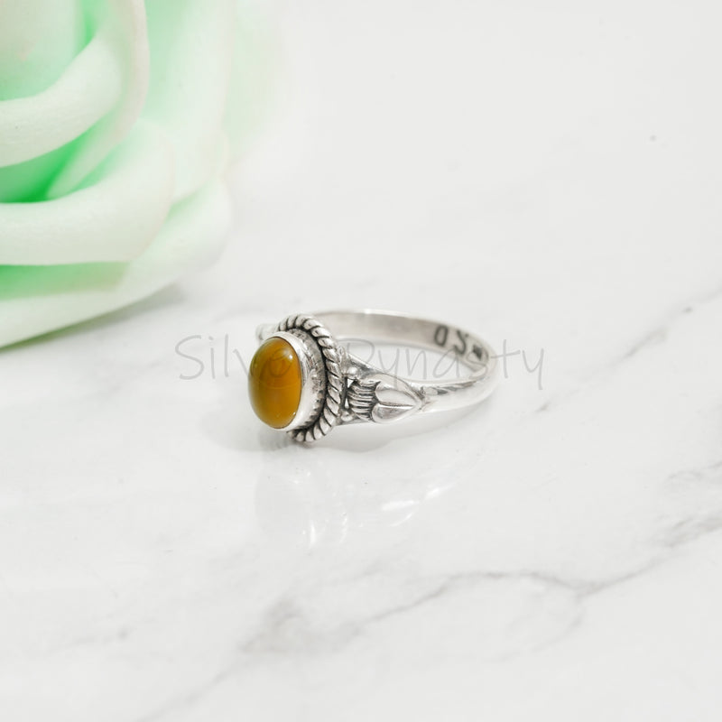 Yellow Onyx 925 Solid Sterling Silver Ring, Ring For Women