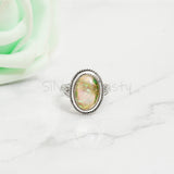 Dichroic Glass 925 Solid Sterling Silver Ring