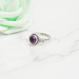 Amethyst Ring, 925 Solid Sterling Silver Ring