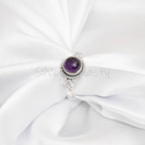 Amethyst Ring, 925 Solid Sterling Silver Ring