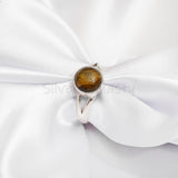 Tiger Eye Ring, 925 Solid Sterling Silver Ring