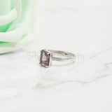 Amethyst Ring, 925 Solid Sterling Silver Ring