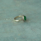 Natural Jade Ring, 925 Solid Sterling Silver Ring, Ring For Women