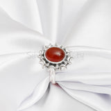 'Fortuna' Carnelian 925 Solid Sterling Silver Ring