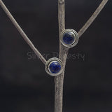 Lapis Studs, Lapis Lazuli,  925 Solid Sterling Silver Studs