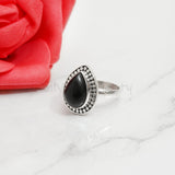 'Boho' Black Onyx 925 Solid Sterling Silver Ring