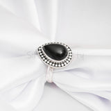 'Boho' Black Onyx 925 Solid Sterling Silver Ring