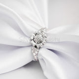 'Gorgeous' Silver Flower Band,925 Solid Sterling Silver Ring,