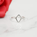 Rhombus Ring, ,925 Solid Sterling Silver Ring, Geometric Ring