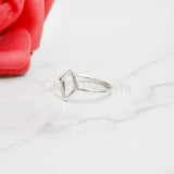 Rhombus Ring, ,925 Solid Sterling Silver Ring, Geometric Ring