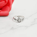 'Gorgeous' Silver Flower Band,925 Solid Sterling Silver Ring,