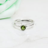 'Boho' Peridot, 925 Solid Sterling Silver Ring for Women