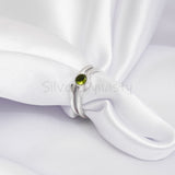 'Boho' Peridot, 925 Solid Sterling Silver Ring for Women