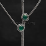 Green Onyx 925 Solid Sterling Silver Earrings