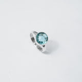 'Classy' Aquamarine 925 Solid Sterling Silver Ring