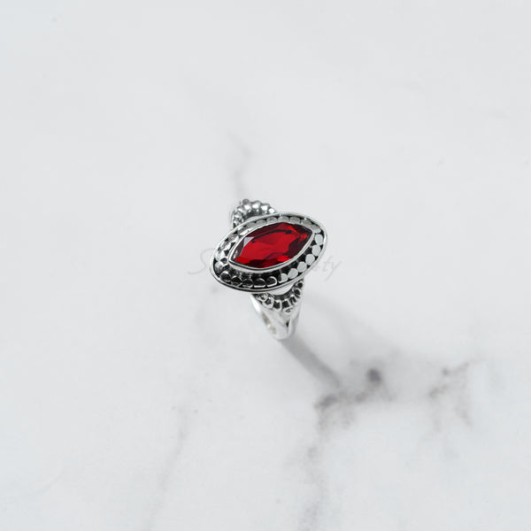 Garnet 925 Solid Sterling Silver Ring, Ring For Women