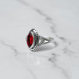 Garnet 925 Solid Sterling Silver Ring, Ring For Women