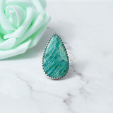 Amazonite Ring, 925 Solid Sterling Silver Ring