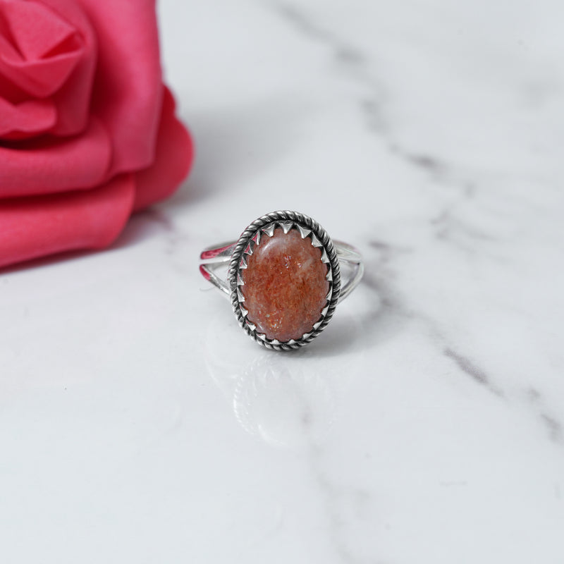 Sunstone Ring, 925 Solid Sterling Silver Ring, Ring For Women