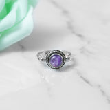 Amethyst Ring, 925 Solid Sterling Silver Ring