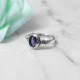 Amethyst Ring, 925 Solid Sterling Silver Ring