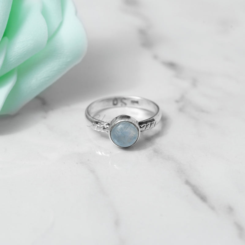 Moonstone 925 Solid Sterling Silver Ring, Moonstone Ring