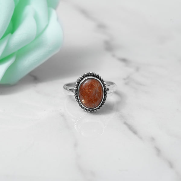 Sunstone Ring, 925 Solid Sterling Silver Ring, Ring For Women