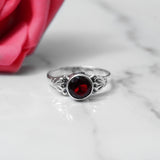 Garnet 925 Solid Sterling Silver Ring, Ring For Women