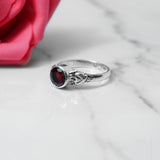 Garnet 925 Solid Sterling Silver Ring, Ring For Women