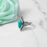 'Fortuna' Turquoise 925 Solid Sterling Silver Ring