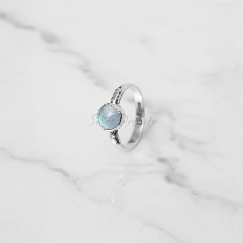 Moonstone 925 Solid Sterling Silver Ring, Moonstone Ring