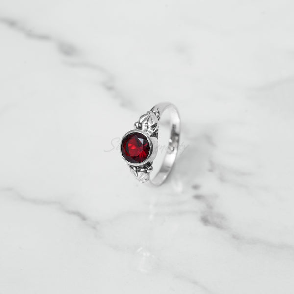 Garnet 925 Solid Sterling Silver Ring, Ring For Women