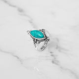 'Fortuna' Turquoise 925 Solid Sterling Silver Ring