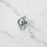 Blue Topaz Ring, 925 Solid Sterling Silver Ring