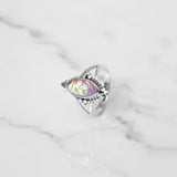 Dichroic Glass 925 Solid Sterling Silver Ring