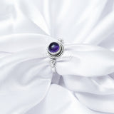 Amethyst Ring, 925 Solid Sterling Silver Ring