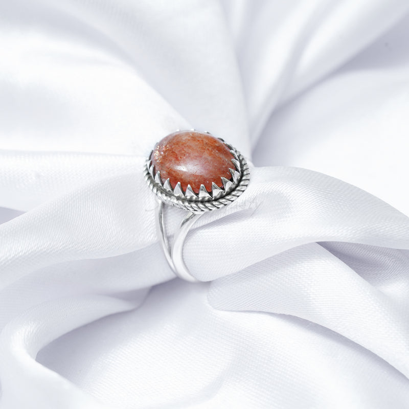 Sunstone Ring, 925 Solid Sterling Silver Ring, Ring For Women