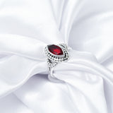 Garnet 925 Solid Sterling Silver Ring, Ring For Women