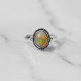 Ethiopian Opal Ring, 925 Solid Sterling Silver Ring