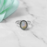 Ethiopian Opal Ring, 925 Solid Sterling Silver Ring